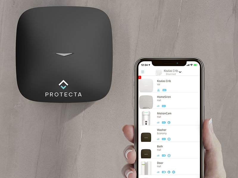 La Centralina e il sistema di allarme PROTECTA consentono innumerevoli funzionalità