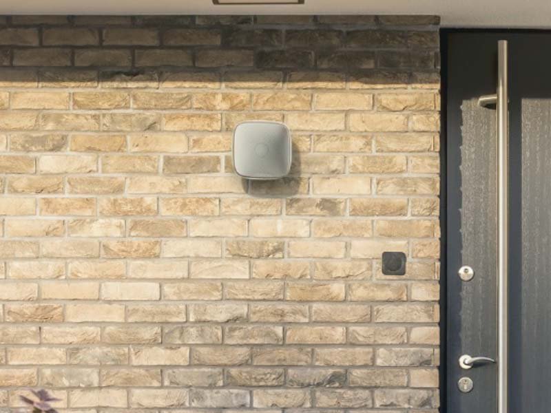 La sirena esterna PROTECTA consente di regolare durata e intensità del segnale di allarme sonoro